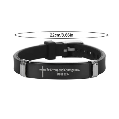 Cross Design Inspirational Bracelet