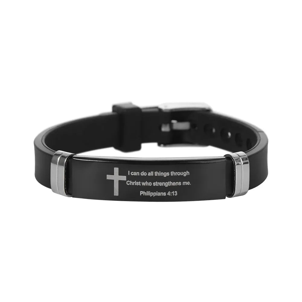 Cross Design Inspirational Bracelet