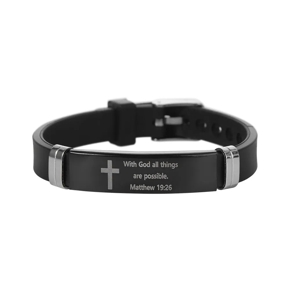Cross Design Inspirational Bracelet