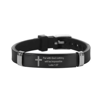 Cross Design Inspirational Bracelet